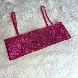 White Fox Rhinestone Crop Top